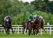 21 July 2016; Kadra, 2nd from left, with Shane Foley up, on their way to winning the Racecourse Of The Year Handicap during the Bulmers Evening Meeting at Leopardstown in Dublin. Photo by Brendan Moran/Sportsfile