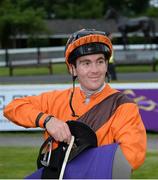 21 July 2016; Jockey Gary Carroll after winning the Booka Brass Band Handicap during the Bulmers Evening Meeting at Leopardstown in Dublin. Photo by Cody Glenn/Sportsfile