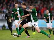 21 July 2016; Samuel Gustafsson of BK Hacken in action against Kenny Browne of Cork City during the UEFA Europa League Second Qualifying Round 2nd Leg match between Cork City and BK Hacken at Turners Cross in Cork. Photo by Diarmuid Greene/Sportsfile