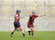 12 September 2010; Josie Dwyer, Wexford, in action against Sandra Tannian, Galway. Gala All-Ireland Senior Camogie Championship Final, Galway v Wexford, Croke Park, Dublin. Photo by Sportsfile