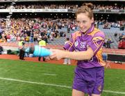 12 September 2010; Eimear O'Connor, Wexford, celebrates at the end of the game. Gala All-Ireland Senior Camogie Championship Final, Galway v Wexford, Croke Park, Dublin. Picture credit: David Maher / SPORTSFILE