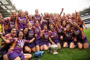 12 September 2010; Wexford players celebrate with the O'Duffy Cup. Gala All-Ireland Senior Camogie Championship Final, Galway v Wexford, Croke Park, Dublin. Photo by Sportsfile