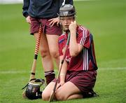 12 September 2010; A dejected Lorraine Ryan, Galway, at the final whistle. Gala All-Ireland Senior Camogie Championship Final, Galway v Wexford, Croke Park, Dublin. Picture credit: Oliver McVeigh / SPORTSFILE