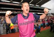 12 September 2010; Wexford manager J.J. Doyle celebrates at the end of the game. Gala All-Ireland Senior Camogie Championship Final, Galway v Wexford, Croke Park, Dublin. Photo by Sportsfile