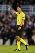 21 July 2016; Referee Carlos Xistra during the UEFA Europa League Second Qualifying Round 2nd Leg match between Cork City and BK Hacken at Turners Cross in Cork. Photo by Diarmuid Greene/Sportsfile