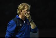 21 July 2016; Liam Buckley manager of St Patrick's Athletic at the end of the UEFA Europa league Second Qualifying Round 2nd Leg match between St Patrick's Athletic and Dinamo Minsk at Richmond Park in Inchicore, Dublin. Photo by David Maher/Sportsfile