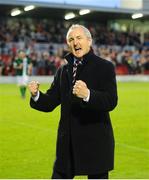 21 July 2016; Cork City manager John Caulfield celebrates after the UEFA Europa League Second Qualifying Round 2nd Leg match between Cork City and BK Hacken at Turner's Cross in Cork. Photo by Diarmuid Greene/Sportsfile