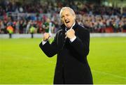21 July 2016; Cork City manager John Caulfield celebrates after the UEFA Europa League Second Qualifying Round 2nd Leg match between Cork City and BK Hacken at Turner's Cross in Cork. Photo by Diarmuid Greene/Sportsfile