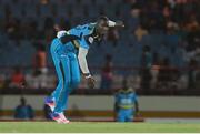 21 July 2016; Zouks captain Daren Sammy bowls during Match 21 of the Hero Caribbean Premier League match between the St Lucia Zouks and the Nevis Patriots at the Daren Sammy Cricket Stadium, Gros Islet, St Lucia.  Photo by Ashley Allen/Sportsfile