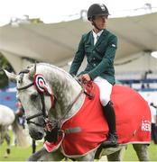 22 July 2016; Bertram Allen, Ireland, who won the International 7 & 8 Year Olds, competing on Dino W, during the Dublin Horse Show in the RDS, Ballsbridge, Dublin. Photo by Cody Glenn/Sportsfile