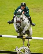 22 July 2016; Bertram Allen, Ireland, competing on Hector van D'Abdijhoeve, during the Furusiyya FEI Nations Cup presented by Longines at the Dublin Horse Show in the RDS, Ballsbridge, Dublin. Photo by Cody Glenn/Sportsfile