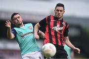 22 July 2016; Dean Jarvis of Derry City in action against Eoin Wearen of Bohemians during the SSE Airtricity League Premier Division match between Bohemians and Derry City in Dalymount Park, Dublin. Photo by David Maher/Sportsfile