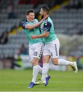 22 July 2016; Rory Patterson of Derry City celebrates with team-mate Conor McDermott, right, after scoring his side's first goal during the SSE Airtricity League Premier Division match between Bohemians and Derry City in Dalymount Park, Dublin. Photo by Eóin Noonan/Sportsfile