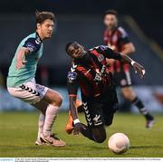 22 July 2016; Ismahil Akinade of Bohemians in action against Niclas Vemmelund of Derry City during the SSE Airtricity League Premier Division match between Bohemians and Derry City in Dalymount Park, Dublin. Photo by David Maher/Sportsfile