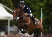 22 July 2016; Peder Fredricson, Sweden, competes on H&M Flip'S Little Sparrow during the Furusiyya FEI Nations Cup presented by Longines at the Dublin Horse Show in the RDS, Ballsbridge, Dublin.  Photo by Cody Glenn/Sportsfile