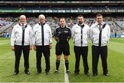 26 June 2016; Referee Derek O'Mahony and his umpires before the Leinster GAA Football Senior Championship Semi-Final match between Kildare and Westmeath at Croke Park in Dublin. Photo by Oliver McVeigh/Sportsfile