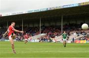 9 July 2016; Colm O'Neill of Cork strikes a penalty during the GAA Football All-Ireland Senior Championship Round 2A match between Limerick and Cork at Semple Stadium in Thurles, Tipperary. Photo by Stephen McCarthy/Sportsfile