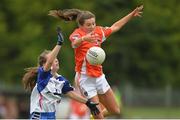 23 July 2016; Aimee Mackin of Waterford and Megan Dunford of Armagh during the TG4 Ladies Football All-Ireland Senior Championship Preliminary Round match between Armagh and Waterford at Conneff Park in Clane, Co Kildare. Photo by Eóin Noonan/Sportsfile