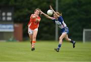 23 July 2016; Clodagh McCambridge of Armagh in action against Gráinne Kenneally of Waterford during the TG4 Ladies Football All-Ireland Senior Championship Preliminary Round match between Armagh and Waterford at Conneff Park in Clane, Co Kildare. Photo by Eóin Noonan/Sportsfile
