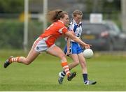 23 July 2016; Aileen Wall of Waterford in action against Clodagh McCambridge of Armagh during the TG4 Ladies Football All-Ireland Senior Championship Preliminary Round match between Armagh and Waterford at Conneff Park in Clane, Co Kildare. Photo by Eóin Noonan/Sportsfile