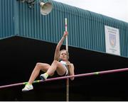 23 July 2016; Katie Ritchie of Ballymena & Antrim AC competing in the Girls U17 Pole Vault event during Day 2 of the GloHealth National Juvenile Track & Field Championships at Tullamore Harriers Stadium in Tullamore, Co Offaly. Photo by Piaras Ó Mídheach/Sportsfile