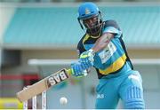 23 July 2016; Zouks batsman Johnson Charles keeps his eyes on the ball during Match 22 of the Hero Caribbean Premier League St Lucia Zouks v Barbados Tridents at the Daren Sammy Cricket Stadium in Gros Islet, St Lucia. Photo by Ashley Allen/Sportsfile