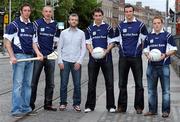 13 September 2010; Ulster Bank GAA stars, from left to right, Kilkenny hurler Michael Fennelly, Kerry footballer Kieran Donaghy, Galway footballers Finian Hanley, Joe Bergin and Kerry footballer Darren O'Sullivan alongside Newstalk 106-108 FM’s Off the Ball presenter Eoin McDevitt, 3rd from left, pictured in advance of the exclusive live broadcast of Ireland’s most popular sports radio show ‘Off the Ball’ at Dublin's Odeon Bar on Monday 13th September. The live broadcast was the final installment of the ‘Off the Ball Roadshow with Ulster Bank’ which has given people the opportunity to see the hit show broadcast live from popular GAA haunts across the country, throughout the 2010 All-Ireland Senior Championships. For further information, log onto www.ulsterbank.com/gaa. Photo by Sportsfile