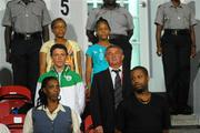 13 September 2010; Republic of Ireland manager Noel King, who is serving a one match touchline ban, watches on from the stand, with his son Brian to his right. FIFA U-17 Women’s World Cup Group Stage, Republic of Ireland v Ghana, Dwight Yorke Stadium, Scarborough, Tobago, Trinidad & Tobago. Picture credit: Stephen McCarthy / SPORTSFILE