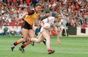 14 August 1994; Larry Tompkins, Cork, in action against Conor Deegan, Down. Bank of Ireland Football Championship Semi-Final, Down v Cork, Croke Park, Dublin. Picture credit: David Maher / SPORTSFILE
