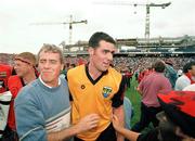 14 August 1994; Down's Gregory McCartan celebrates with supporters after the game. Bank of Ireland Football Championship Semi-Final, Down v Cork, Croke Park, Dublin. Picture credit: David Maher / SPORTSFILE