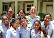 16 September 2010; Republic of Ireland's Ciara O'Brien, from Waterford City, on a visit to St. Joseph's Convent ahead of her side's FIFA U-17 Women’s World Cup Quarter-Final, against Japan, tomorrow. Republic of Ireland at the FIFA U-17 Women’s World Cup - Thursday 16th September, St. Joseph's Convent, Port of Spain, Trinidad, Trinidad & Tobago. Picture credit: Stephen McCarthy / SPORTSFILE