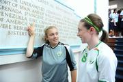 16 September 2010; Republic of Ireland players Grace Moloney, left, and Jessica Gleeson on a visit to St. Joseph's Convent ahead of their side's FIFA U-17 Women’s World Cup Quarter-Final, against Japan, tomorrow. Republic of Ireland at the FIFA U-17 Women’s World Cup - Thursday 16th September, St. Joseph's Convent, Port of Spain, Trinidad, Trinidad & Tobago. Picture credit: Stephen McCarthy / SPORTSFILE