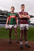 25 July 2016; Tom Parsons, Mayo, and Ger Egan, Westmeath, during a GAA Football All-Ireland Senior Championship Round 4B media event in Croke Park, Dublin. Photo by David Maher/Sportsfile