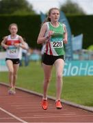 23 July 2016; Ríoghnach Catney of Beechmount Harriers AC of Belfast, Antrim, competing in the Girls U18 3000m final event during Day 2 of the GloHealth National Juvenile Track & Field Championships at Tullamore Harriers Stadium in Tullamore, Co Offaly. Photo by Piaras Ó Mídheach/Sportsfile