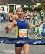 24 July 2016; Laura Graham of Mourne Runners wins the Women's Fingal 10k, SSE Airtricity Race Series 2 in Swords, Co Dublin. Photo by David Maher/Sportsfile