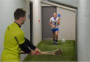 24 July 2016; Tom Devine of Waterford warms up in the tunnel before the GAA Hurling All-Ireland Senior Championship quarter final match between Wexford and Waterford at Semple Stadium in Thurles, Co Tipperary. Photo by Stephen McCarthy/Sportsfile