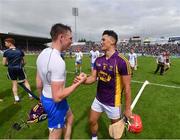 24 July 2016; Austin Gleeson of Waterford and Lee Chin of Wexford following the GAA Hurling All-Ireland Senior Championship quarter final match between Wexford and Waterford at Semple Stadium in Thurles, Co Tipperary. Photo by Stephen McCarthy/Sportsfile