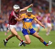 24 July 2016; Aron Shanagher of Clare in action against Daithí Burke of Galway during the GAA Hurling All-Ireland Senior Championship quarter final match between Clare and Galway at Semple Stadium in Thurles, Co Tipperary. Photo by Stephen McCarthy/Sportsfile