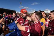 24 July 2016; Joe Canning of Galway is congratulated by supporters following his side's victory in the GAA Hurling All-Ireland Senior Championship quarter final match between Clare and Galway at Semple Stadium in Thurles, Co Tipperary. Photo by Stephen McCarthy/Sportsfile