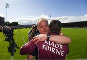 24 July 2016; Galway manager Míchéal Donoghue is congratulated at the final whistle during the GAA Hurling All-Ireland Senior Championship quarter final match between Clare and Galway at Semple Stadium in Thurles, Co Tipperary. Photo by Stephen McCarthy/Sportsfile