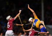 24 July 2016; Aron Shanagher of Clare in action against Daithí Burke, left, and Aidan Harte of Galway during the GAA Hurling All-Ireland Senior Championship quarter final match between Clare and Galway at Semple Stadium in Thurles, Co Tipperary. Photo by Stephen McCarthy/Sportsfile
