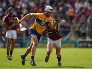24 July 2016; Conor Cleary of Clare is tackled by Conor Whelan of Galway during the GAA Hurling All-Ireland Senior Championship quarter final match between Clare and Galway at Semple Stadium in Thurles, Co Tipperary. Photo by Ray McManus/Sportsfile