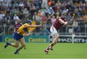 24 July 2016; Joseph Cooney of Galway in action against David McInerney of Clare during the GAA Hurling All-Ireland Senior Championship quarter final match between Clare and Galway at Semple Stadium in Thurles, Co Tipperary. Photo by Daire Brennan/Sportsfile