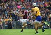 24 July 2016; Conor Cooney of Galway breaks away from Cian Dillon of Clare on his way to scoring his side's first goal during the GAA Hurling All-Ireland Senior Championship quarter final match between Clare and Galway at Semple Stadium in Thurles, Co Tipperary. Photo by Daire Brennan/Sportsfile