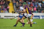 24 July 2016; Kevin Moran of Waterford in action against Matthew O'Hanlon of Wexford during the GAA Hurling All-Ireland Senior Championship quarter final match between Wexford and Waterford at Semple Stadium in Thurles, Co Tipperary. Photo by Daire Brennan/Sportsfile
