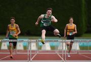24 July 2016; Brian Lynch of Old Abbey AC, Co Cork, on their way to winning the U16 Men's 250m Hurdles event during Day 3 of the GloHealth National Juvenile Track & Field Championships at Tullamore Harriers Stadium in Tullamore, Co. Offaly. Photo by Sam Barnes/Sportsfile