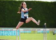 24 July 2016; Miriam Daly of Carrick-On-Suir AC, Co Tipperary, on her way to winning the U16 Women's 250m Hurdle event during Day 3 of the GloHealth National Juvenile Track & Field Championships at Tullamore Harriers Stadium in Tullamore, Co. Offaly. Photo by Sam Barnes/Sportsfile
