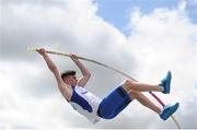 24 July 2016; Adam McNally of Lusk AC, Co Dublin, on their way to winning the U17 Men Pole Vault event during Day 3 of the GloHealth National Juvenile Track & Field Championships at Tullamore Harriers Stadium in Tullamore, Co. Offaly. Photo by Sam Barnes/Sportsfile