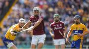 24 July 2016; Jason Flynn of Galway in action against Patrick O'Connor of Clare during the GAA Hurling All-Ireland Senior Championship quarter final match between Clare and Galway at Semple Stadium in Thurles, Co Tipperary. Photo by Daire Brennan/Sportsfile
