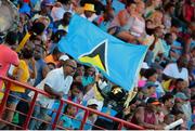 24 July 2016; St. Lucia national flag during Match 23 of the Hero Caribbean Premier League match between St Lucia Zouks and Guyana Amazon Warriors at the Daren Sammy Cricket Stadium in Gros Islet, St Lucia. Photo by Ashley Allen/Sportsfile